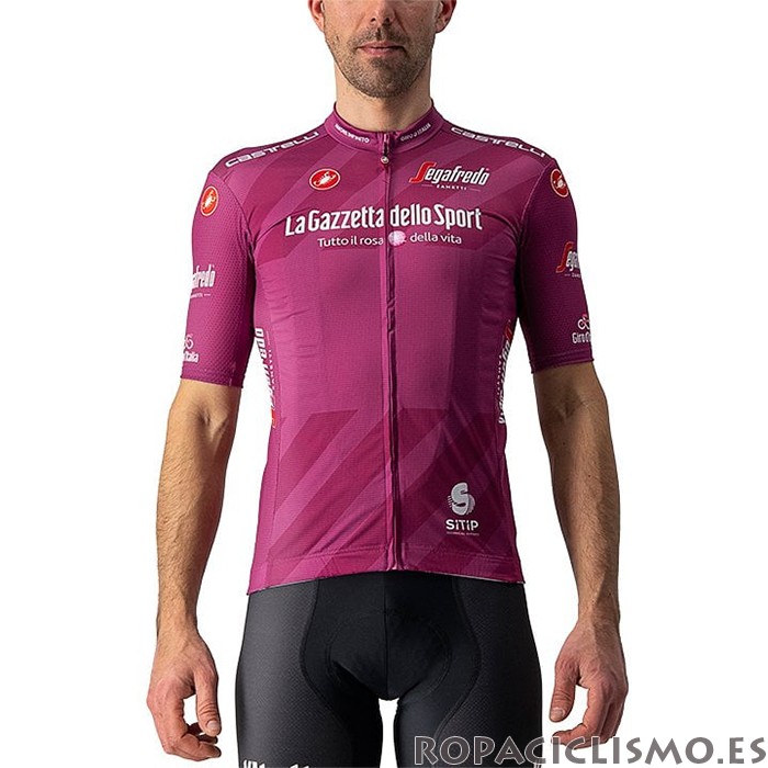 2021 Maillot Giro d'Italia Tirantes Mangas Cortas Fucsia